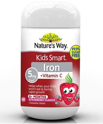 图片 Nature's Way Kids Smart 儿童补铁+维C 咀嚼片 50片