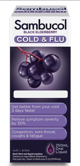 Picture of Sambucol Cold & Flu Liquid 250ml
